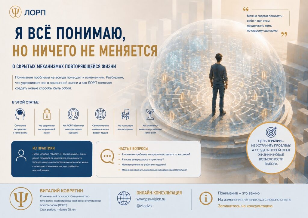 Я все понимаю, но ничего не меняется